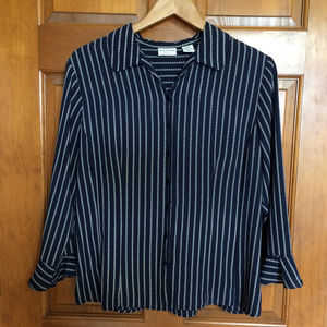 Navy Striped Covington Blouse